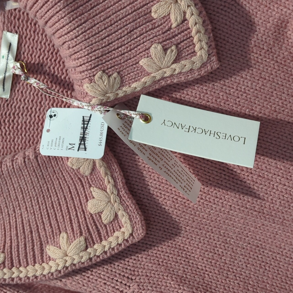 LoveShackFancy Union Collared Pullover Sweater In… - image 3